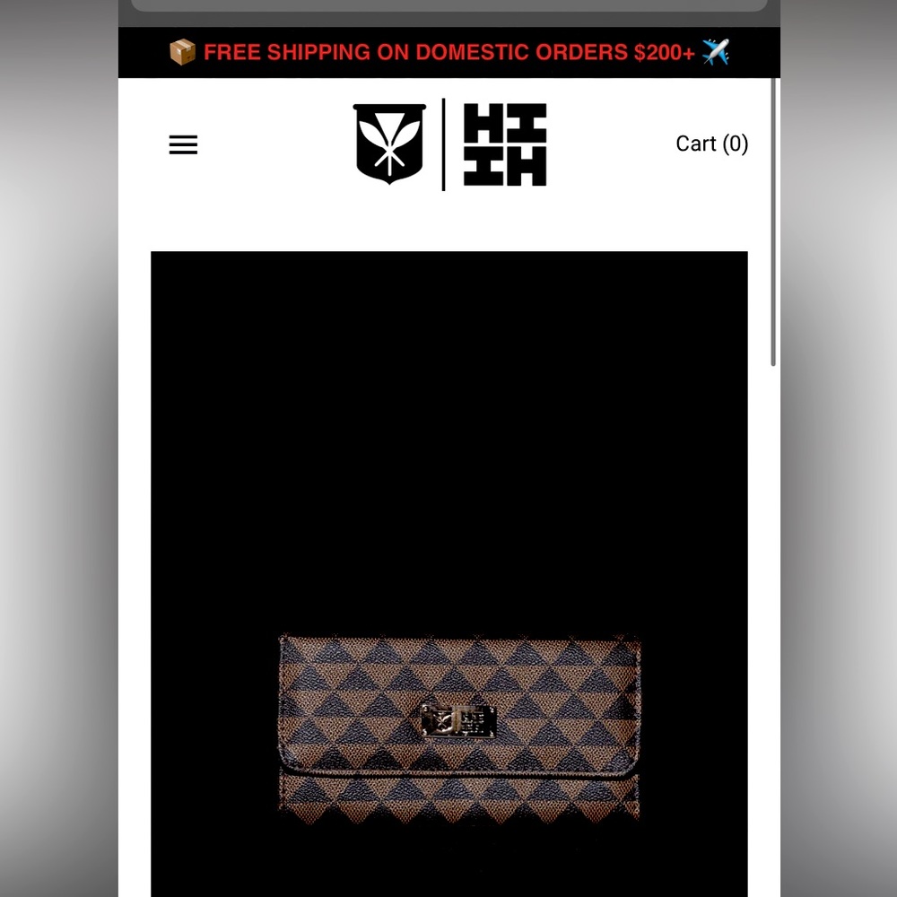 Hawaii's finest tan & brown Polynesian triangle wallet